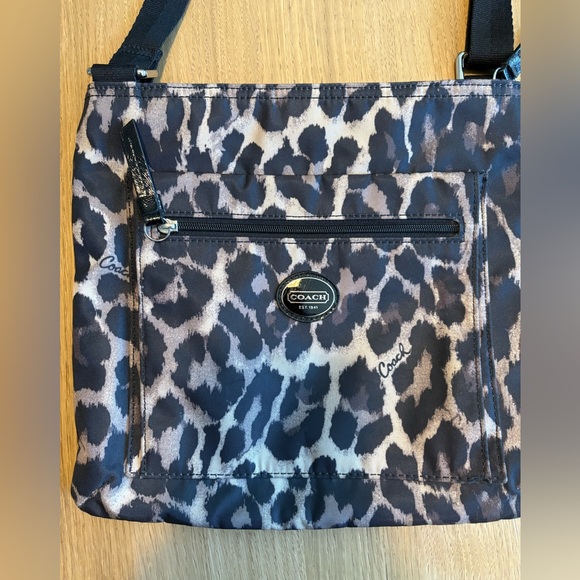 Coach Animal Print Bag in Black and Cream - Picture 1 of 6